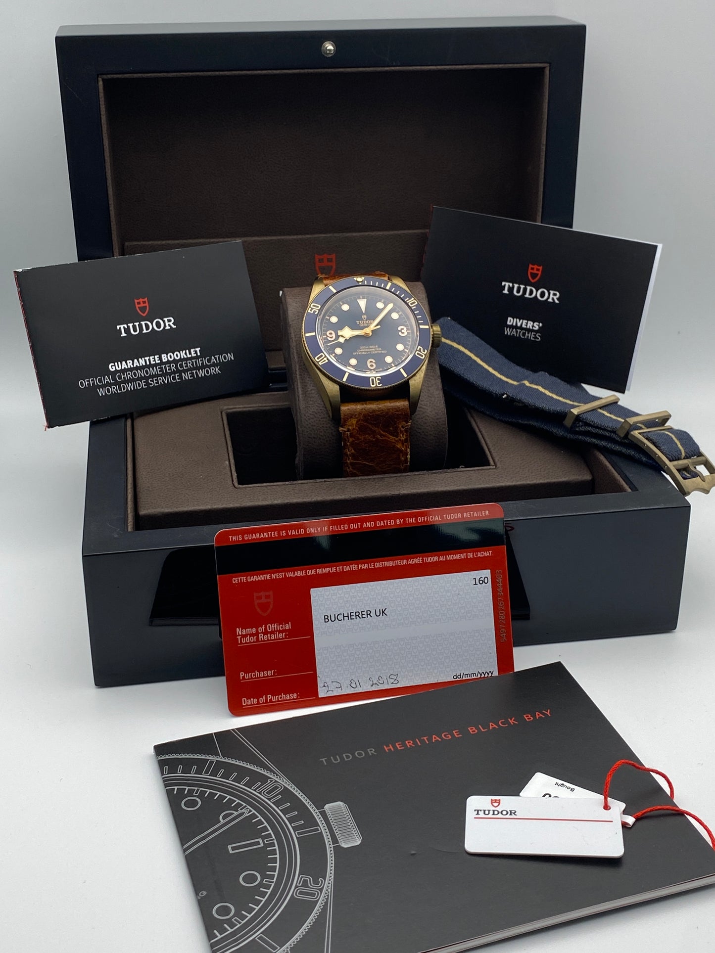 Tudor Black Bay Bronze 43mm Bucherer Blue Mens Wristwatch 79250BB