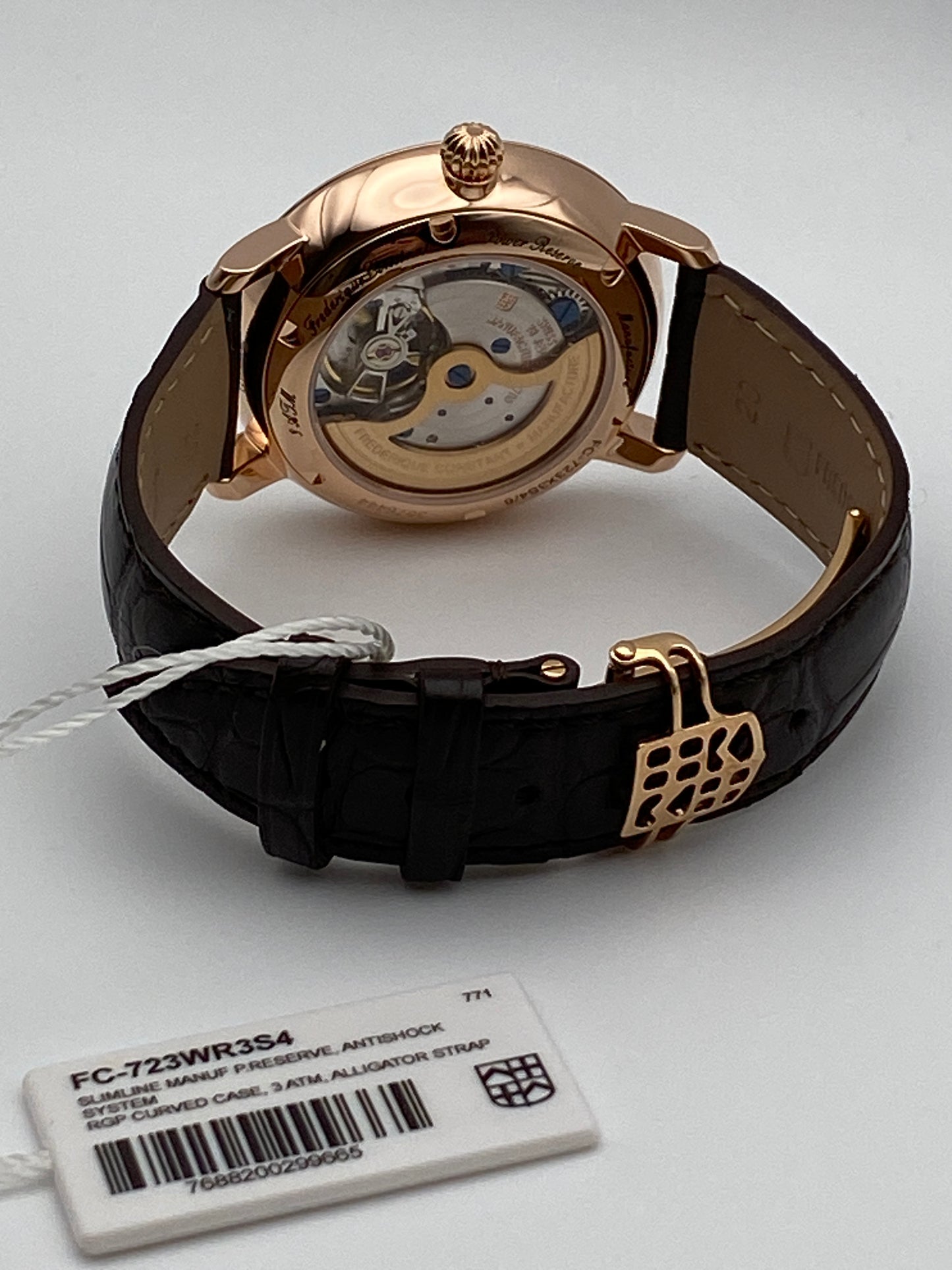 Frederique Constant Watch SlimLine Power Reserve Automatic Rose gold FC-723WR3S4