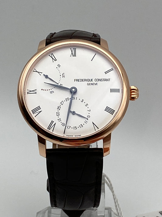 Frederique Constant Watch SlimLine Power Reserve Automatic Rose gold FC-723WR3S4