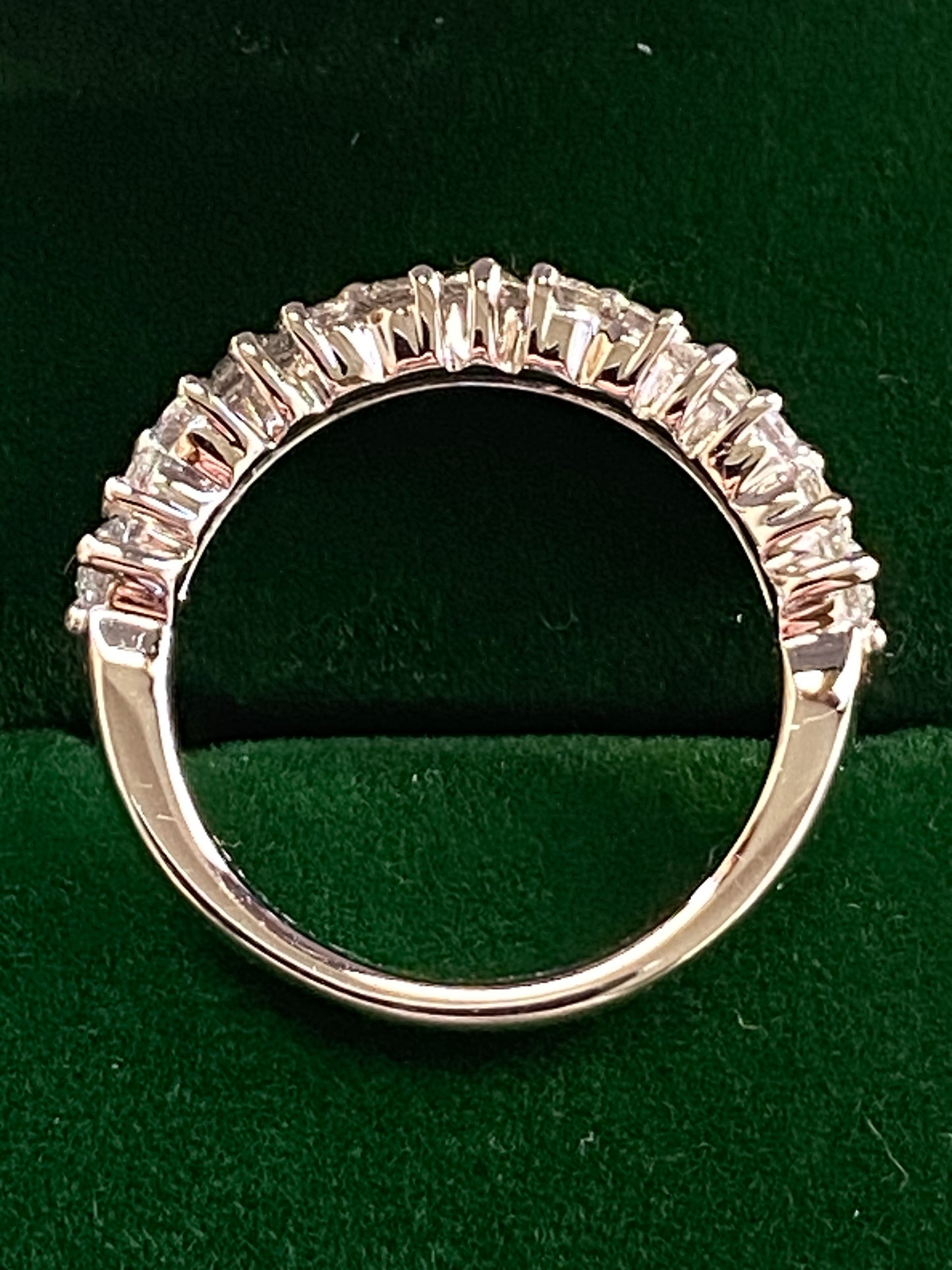 Platinum 0.75ct Diamond Flower Eternity Ring (Size J)