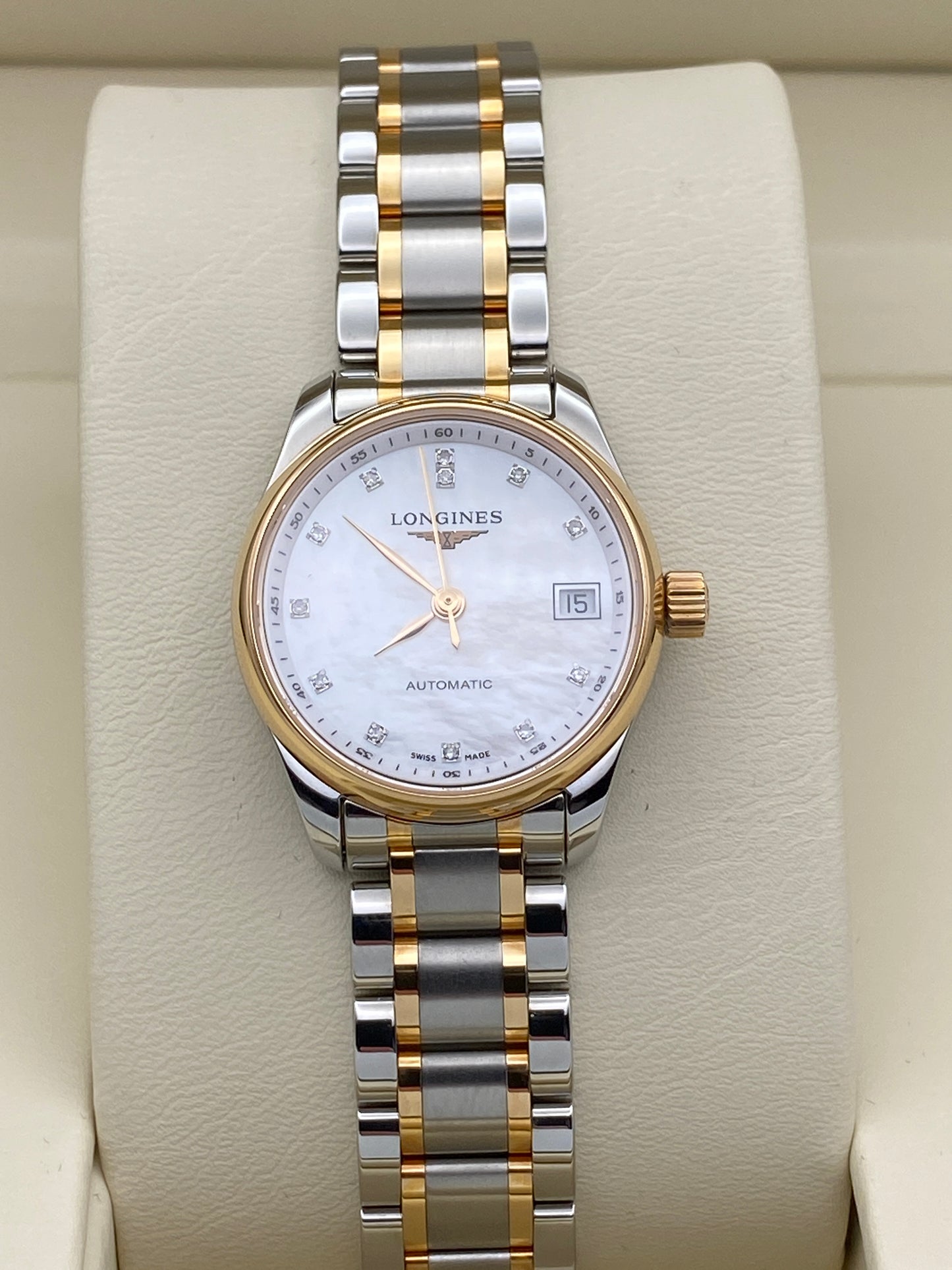 Longines Master Collection White Mother of Pearl Women's Watch (L2.128.5.89.7)