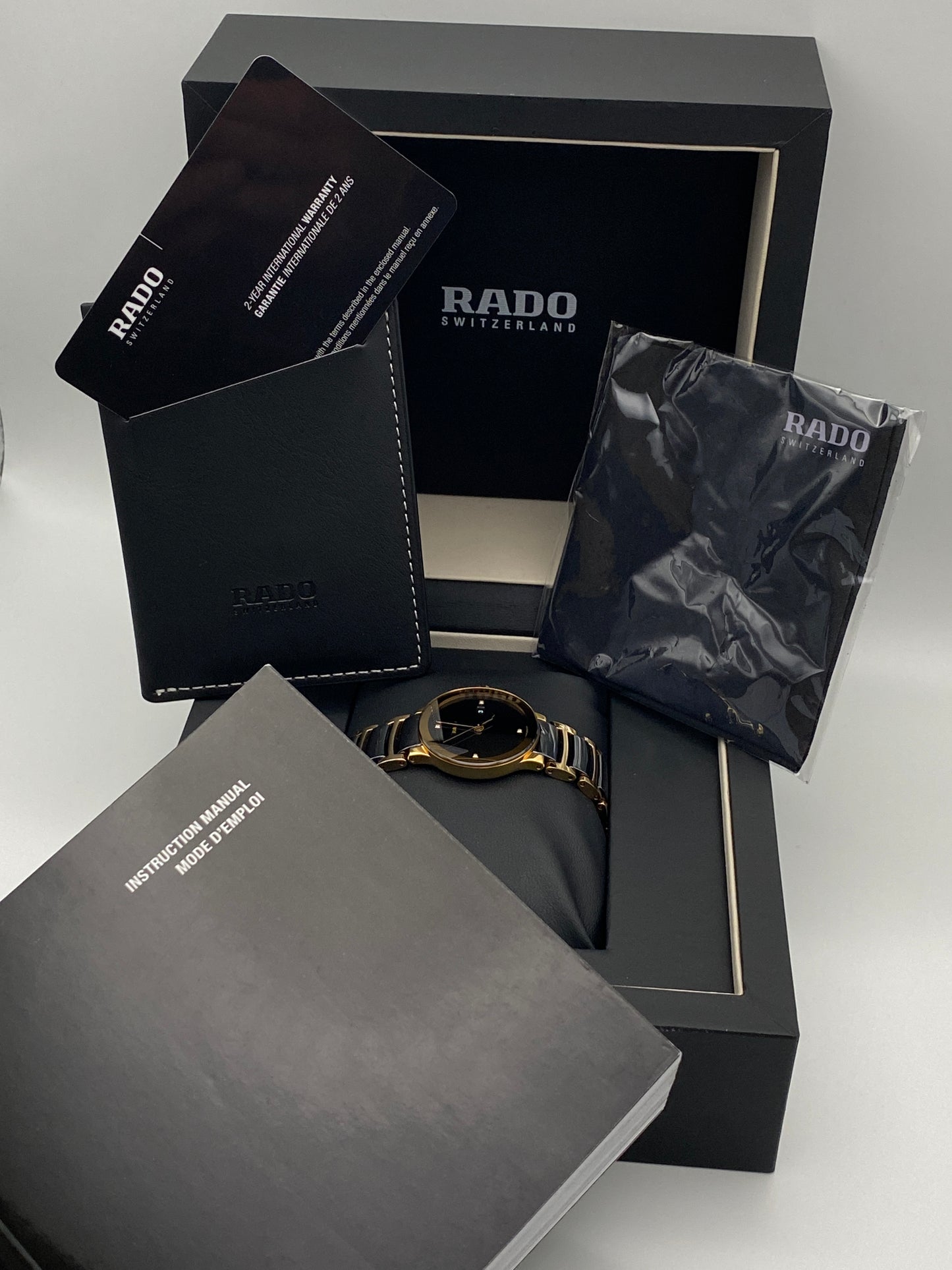 Rado Centrix Black Dial & Diamond Ladies Wristwatch (R30555712)