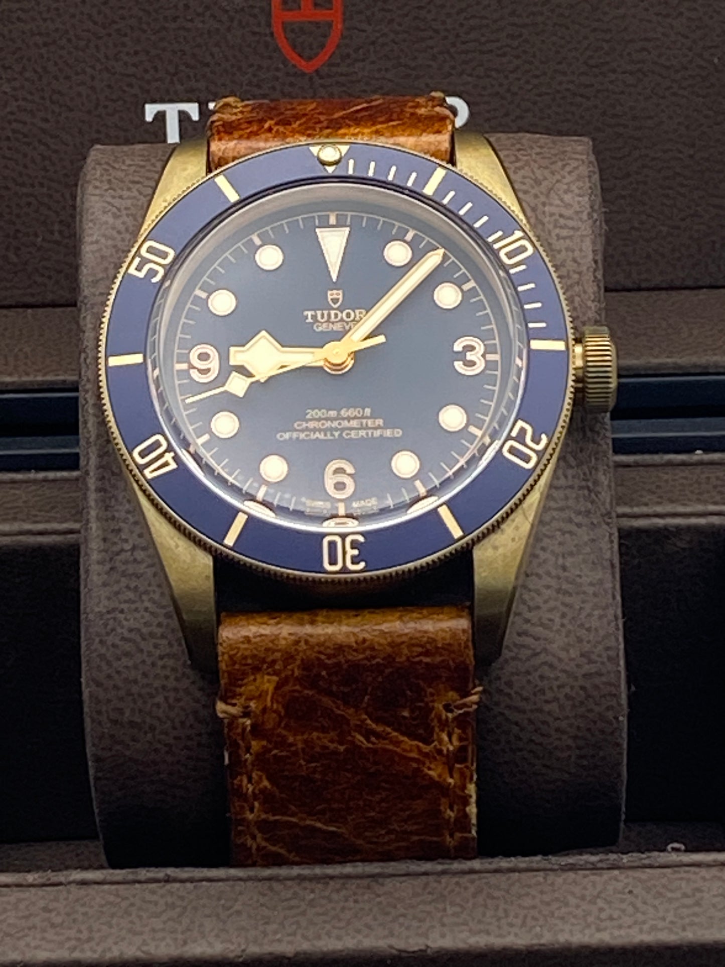 Tudor Black Bay Bronze 43mm Bucherer Blue Mens Wristwatch 79250BB