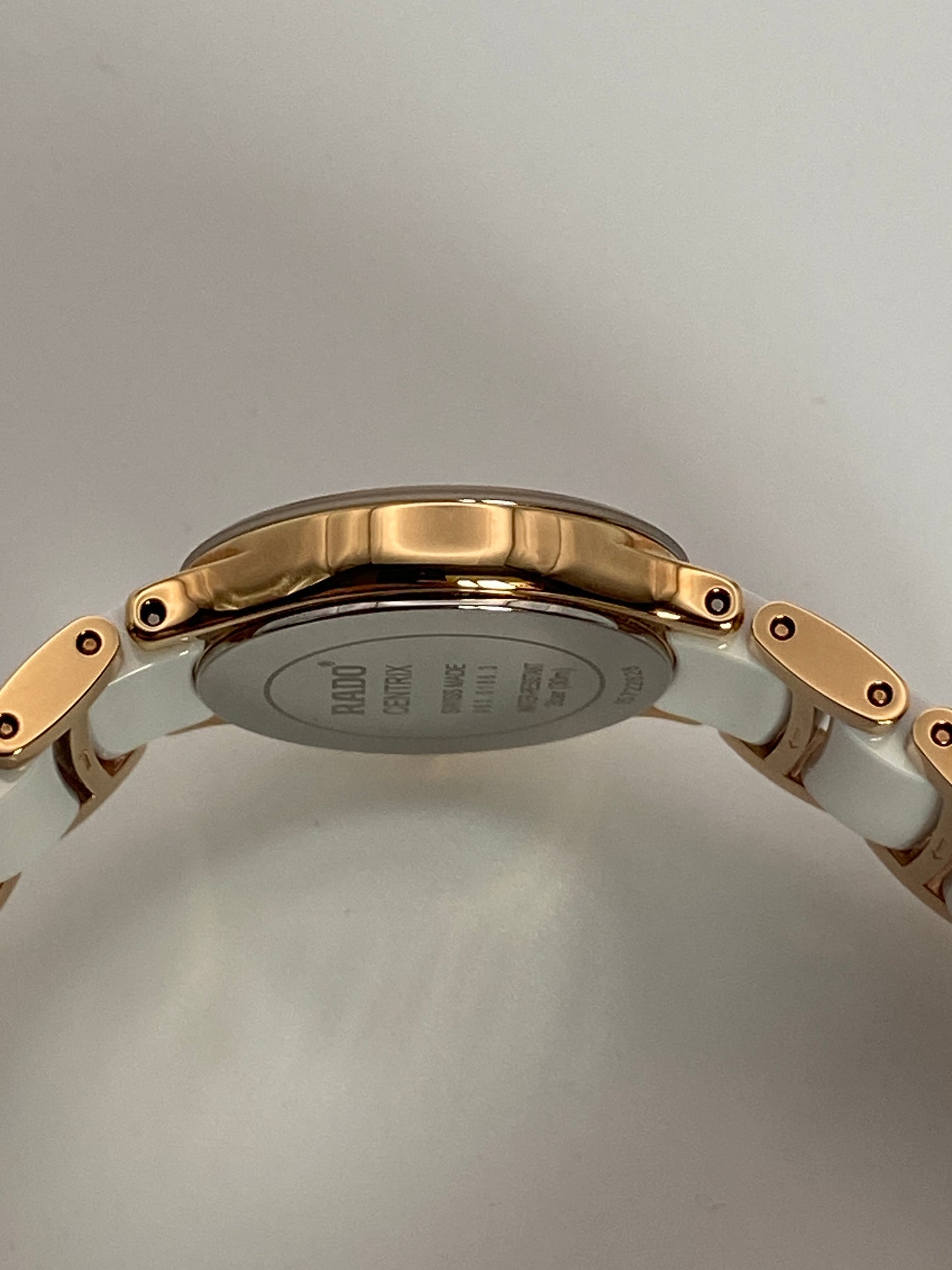 RADO Centrix White & Rose Gold 26mm Ladies Watch (R30186912)